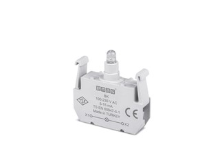 Yedek LED'li 100-230V AC Kırmızı Sinyal Blok